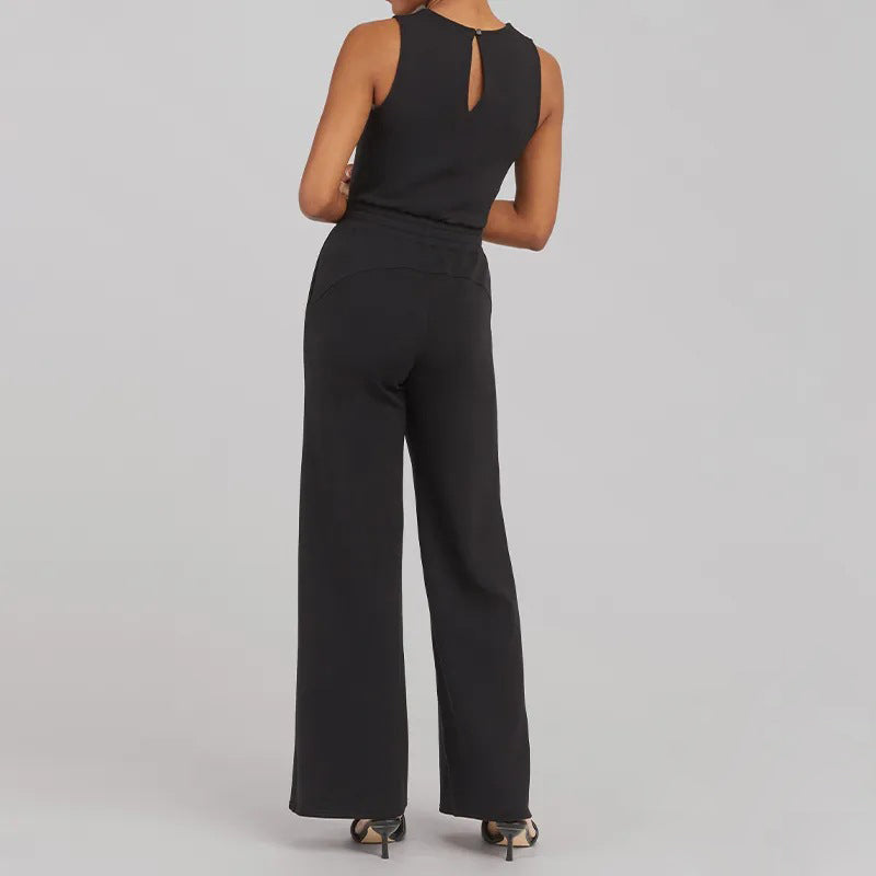 Cartaim™| Sleeveless plain jumpsuit