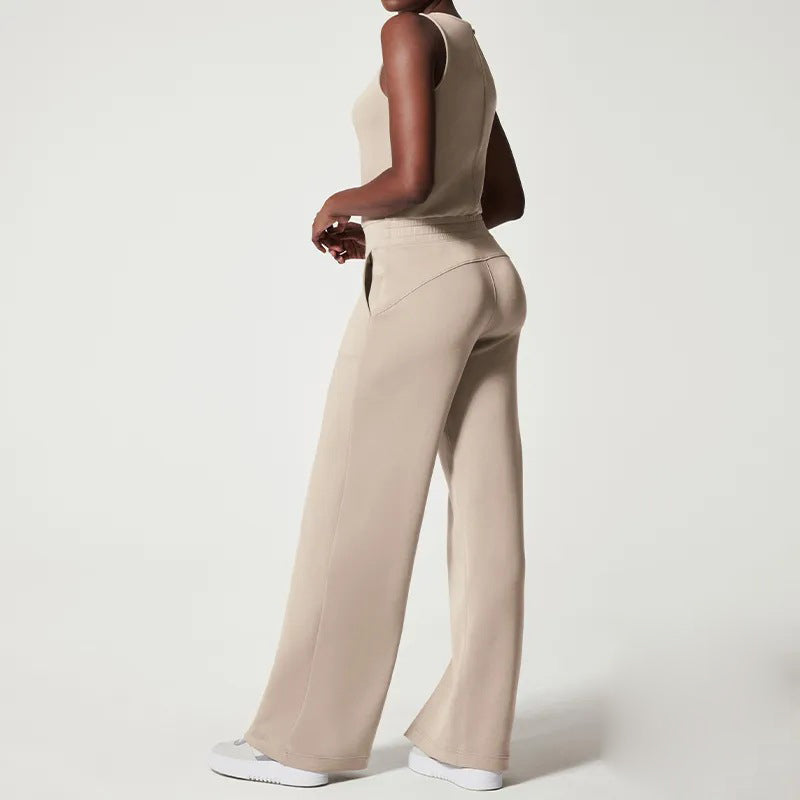 Cartaim™| Sleeveless plain jumpsuit