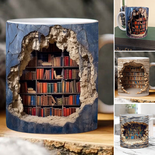 Cartaim™ - 3D Bookshelf Mug